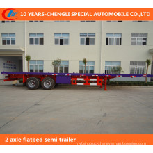 2 Axle Flatbed Semi Trailer